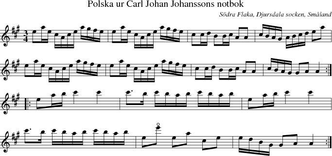 Polska ur Carl Johan Johanssons notbok