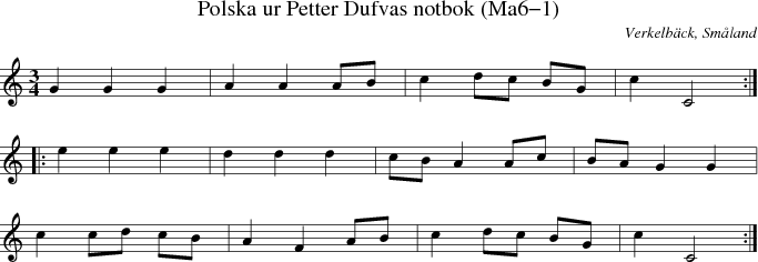 Polska ur Petter Dufvas notbok (Ma6-1)