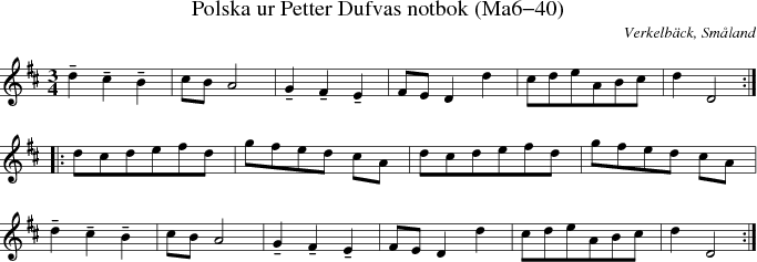 Polska ur Petter Dufvas notbok (Ma6-40)