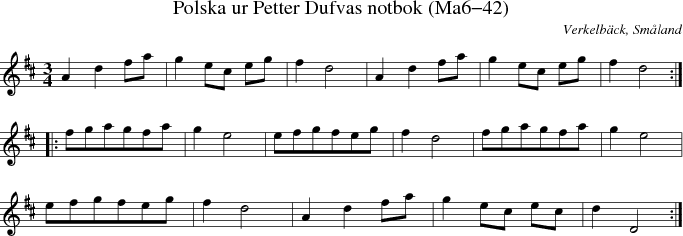 Polska ur Petter Dufvas notbok (Ma6-42)