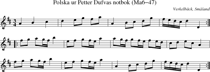 Polska ur Petter Dufvas notbok (Ma6-47)