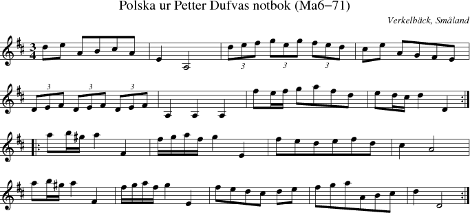 Polska ur Petter Dufvas notbok (Ma6-71)
