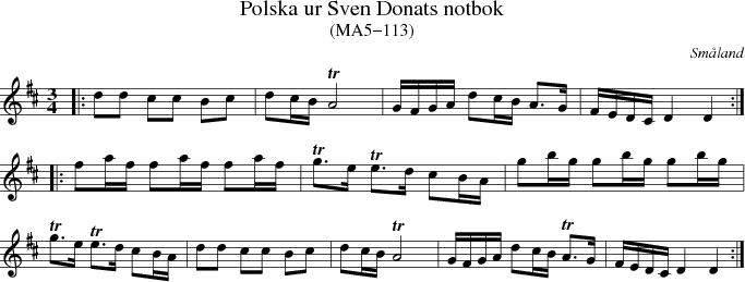 Polska ur Sven Donats notbok