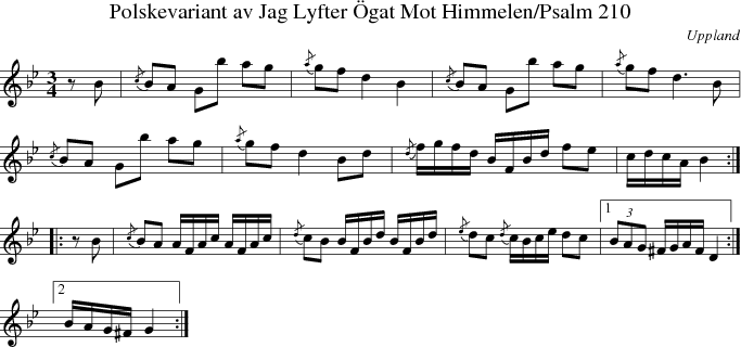 Polskevariant av Jag Lyfter �gat Mot Himmelen/Psalm 210