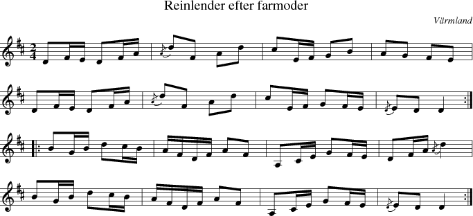 Reinlender efter farmoder 