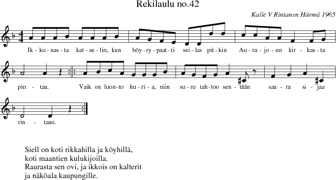 Rekilaulu no.42