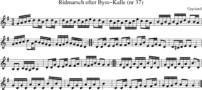 Ridmarsch efter Byss-Kalle (nr 37)