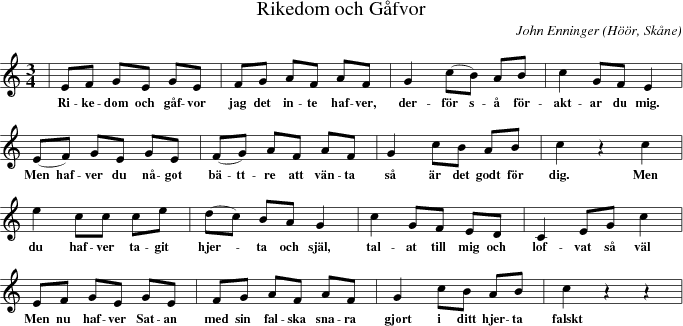 Rikedom och G�fvor
