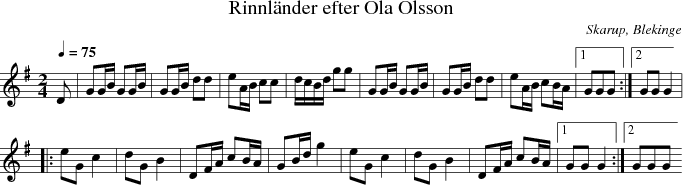 Rinnlnder efter Ola Olsson