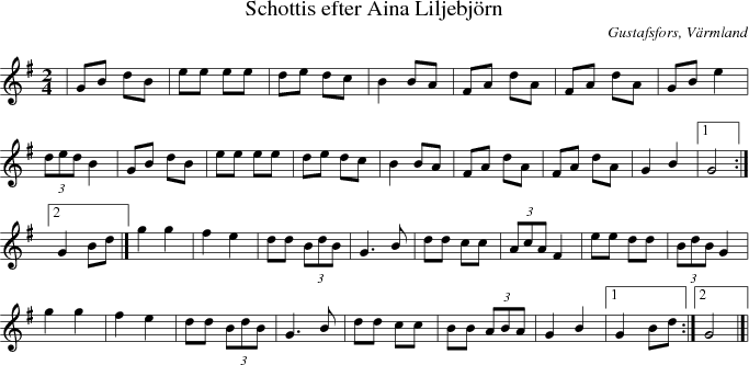 Schottis efter Aina Liljebjrn