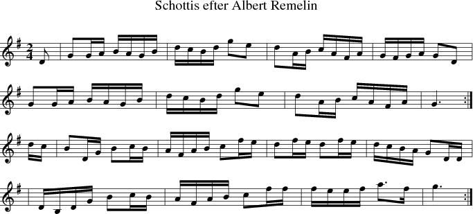 Schottis efter Albert Remelin