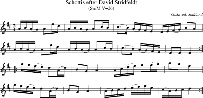 Schottis efter David Stridfeldt