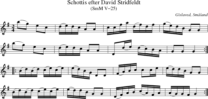 Schottis efter David Stridfeldt