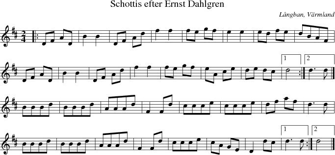 Schottis efter Ernst Dahlgren