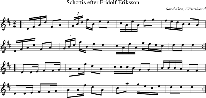 Schottis efter Fridolf Eriksson