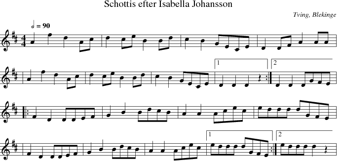 Schottis efter Isabella Johansson