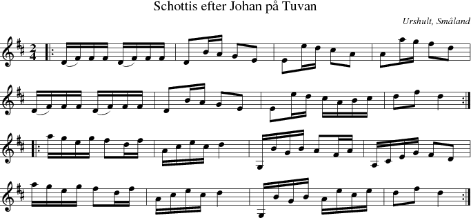 Schottis efter Johan p Tuvan