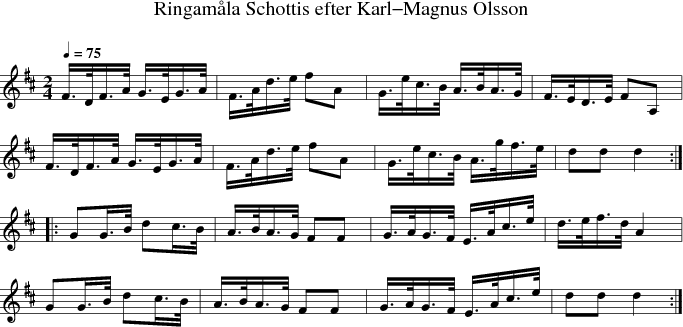 Schottis efter Karl-Magnus Olsson, Ringam�la