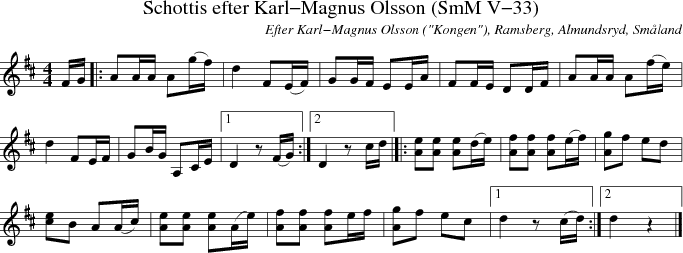 Schottis efter Karl-Magnus Olsson (SmM V-33)
