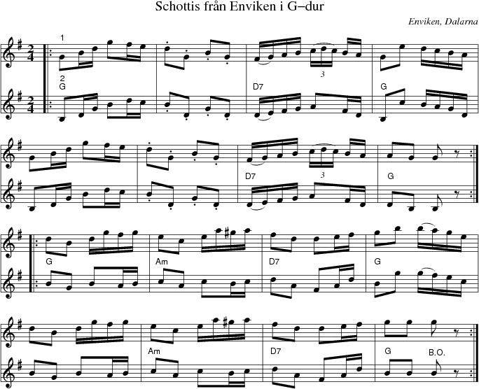 Schottis frn Enviken i G-dur