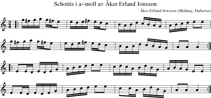 Schottis i a-moll av �ker Erland Jonsson