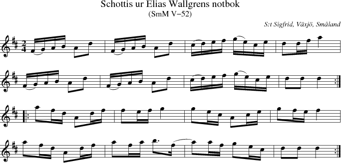 Schottis ur Elias Wallgrens notbok