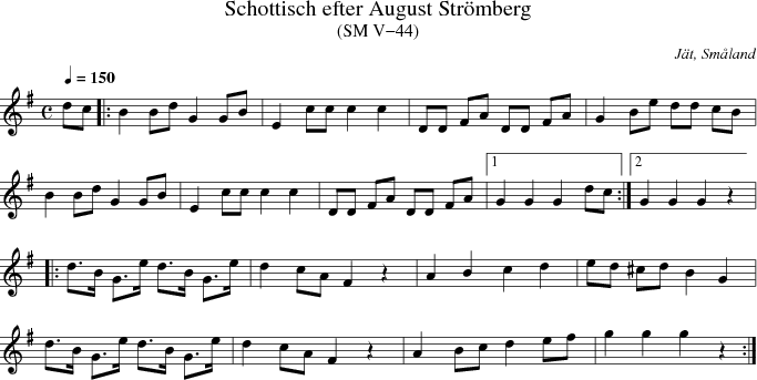 Schottisch efter August Str�mberg