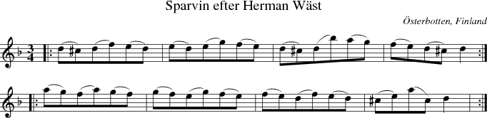 Sparvin efter Herman W�st