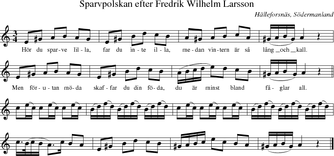 Sparvpolskan efter Fredrik Wilhelm Larsson