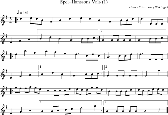 Spel-Hanssons Vals (1)