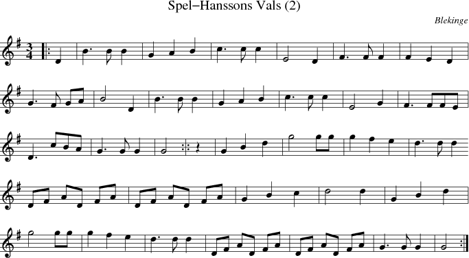Spel-Hanssons Vals (2)