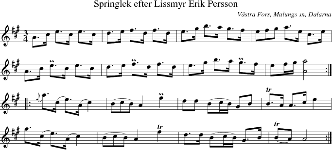 Springlek efter Lissmyr Erik Persson