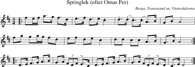 Springlek (efter Omas Per)