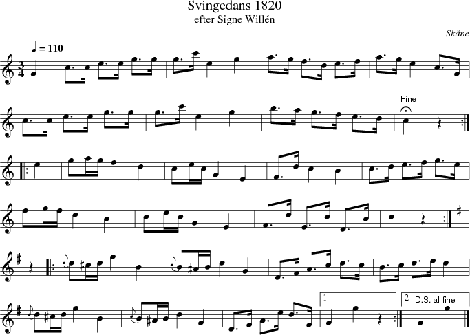 Svingedans 1820
