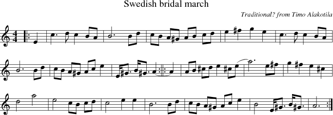 Swedish bridal march