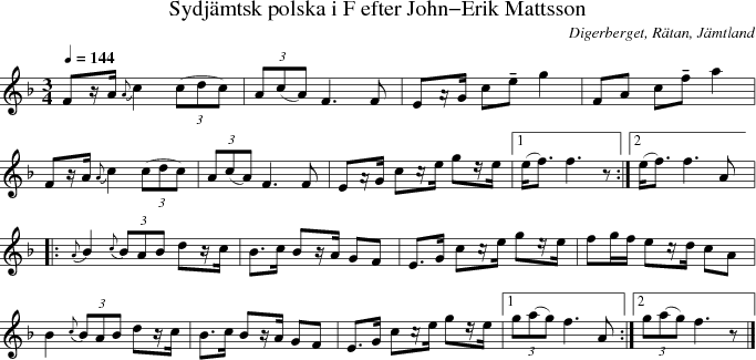 Sydj�mtsk polska i F efter John-Erik Mattsson