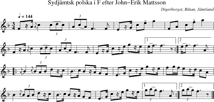 Sydjmtsk polska i F efter John-Erik Mattsson