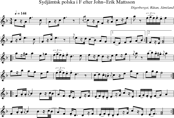 Sydj�mtsk polska i F efter John-Erik Mattsson