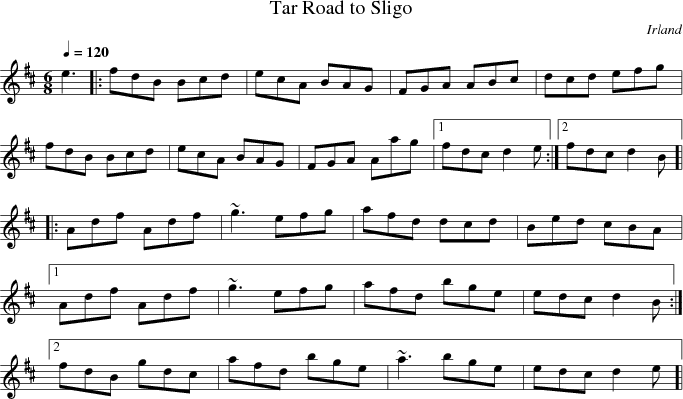 Tar Road to Sligo