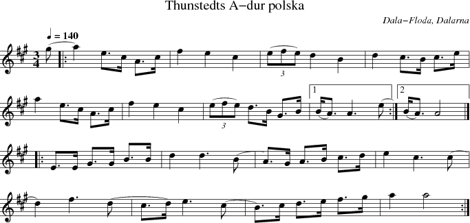 Thunstedts A-dur polska