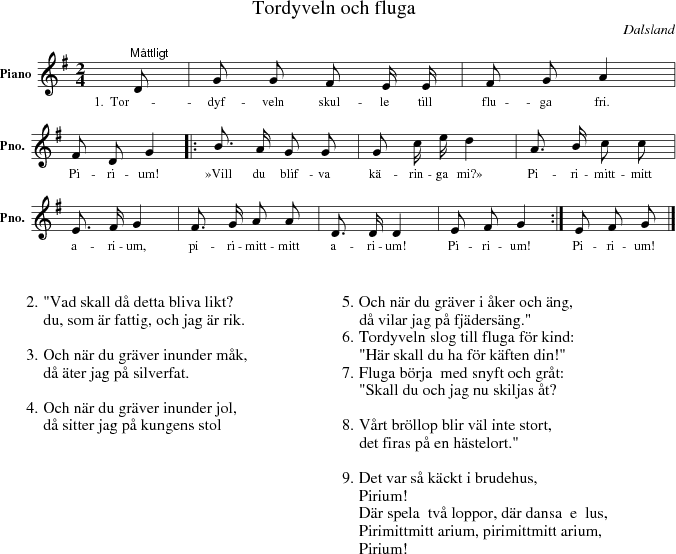 Tordyveln och fluga