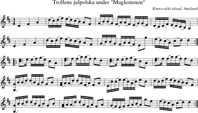 Trollens julpolska under "Maglestenen"