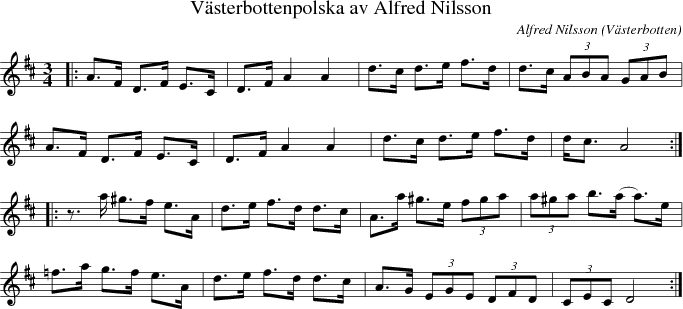 V�sterbottenpolska av Alfred Nilsson