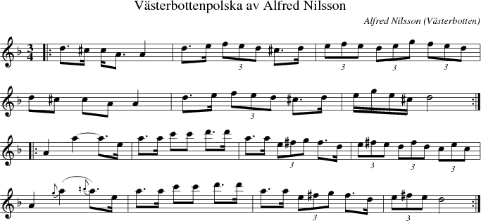 V�sterbottenpolska av Alfred Nilsson