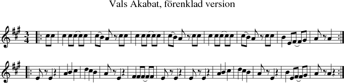 Vals Akabat, frenklad version