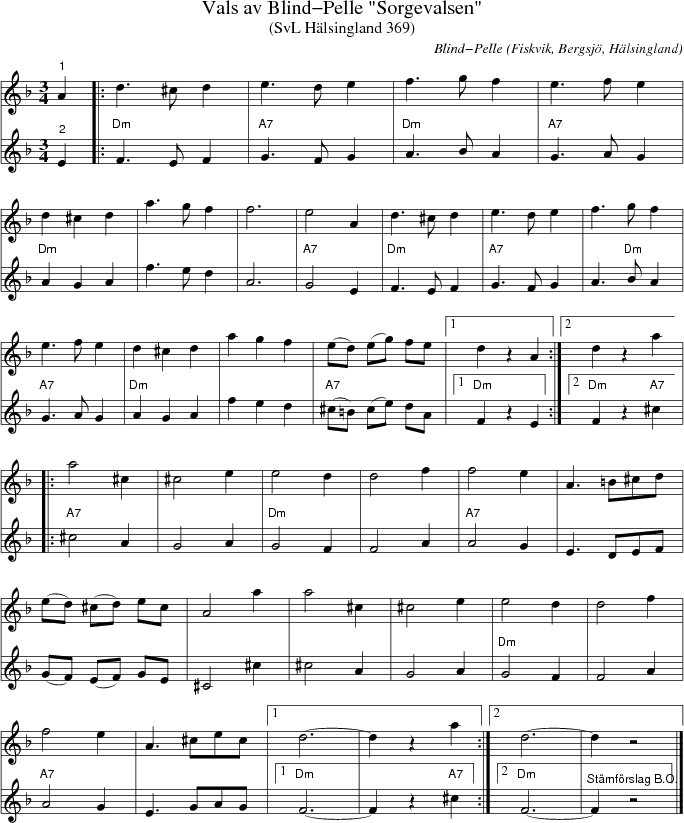 Vals av Blind-Pelle "Sorgevalsen"