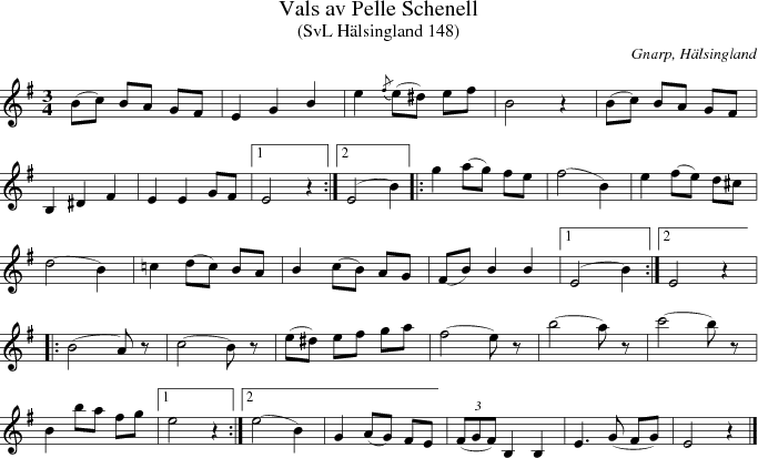 Vals av Pelle Schenell