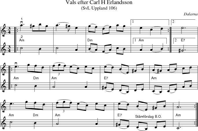 Vals efter Carl H Erlandsson