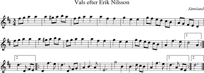 Vals efter Erik Nilsson