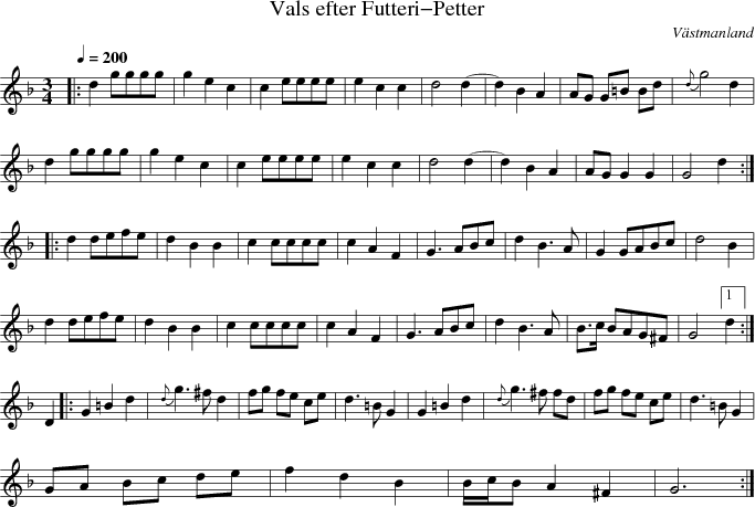 Vals efter Futteri-Petter